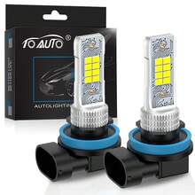 TOAUTO 2 bóng đèn LED H11 9005 dùng cho đèn sương mù ô tô, đèn pha xe máy DRL, đèn pha tự động 6000K - A - Xem 13