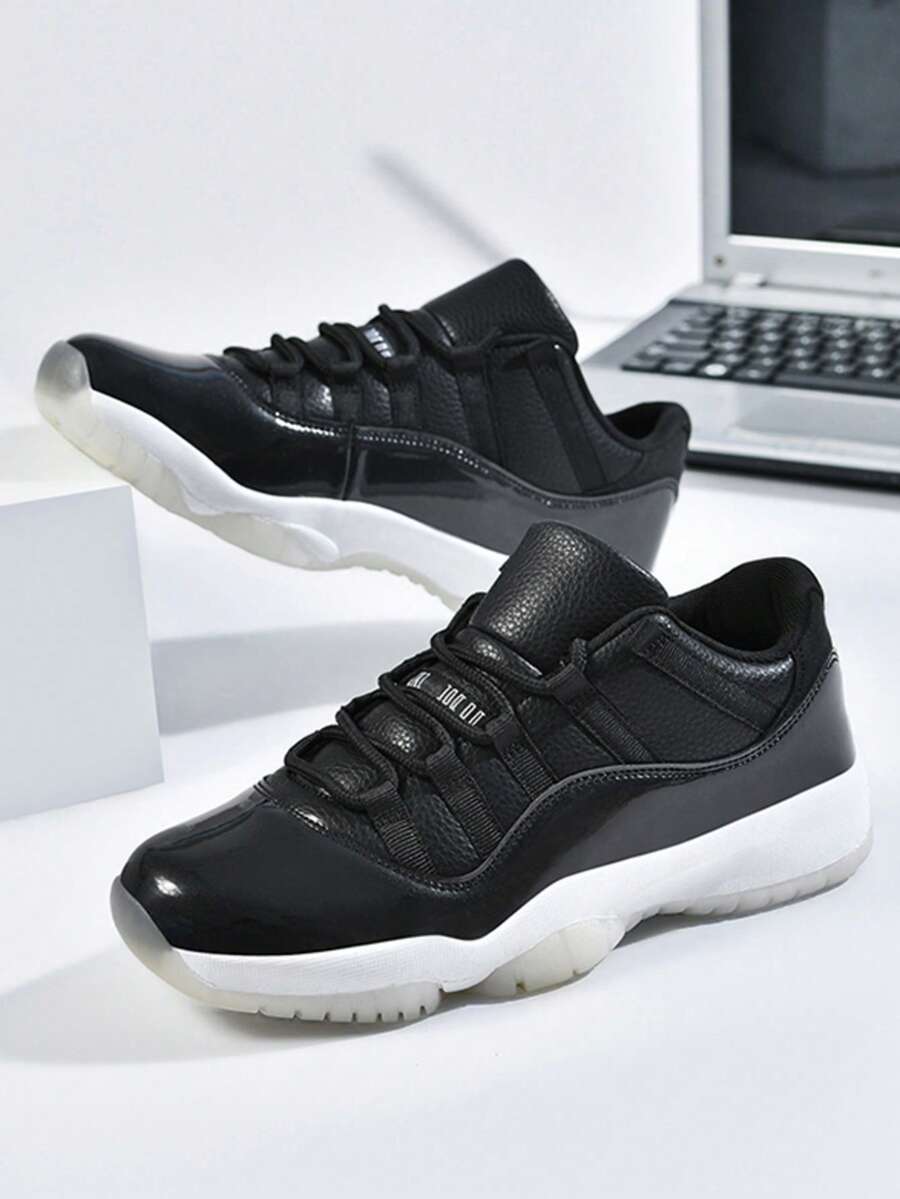 Unisex Casual Sneakers, Stylish Low-Top Design, Comfortable Fit, Suitable For Everyday Wear, Parties, Gym Workouts, New Year's, Chinese New Year, And Birthday Gifts. - 黑色 - 查看 1