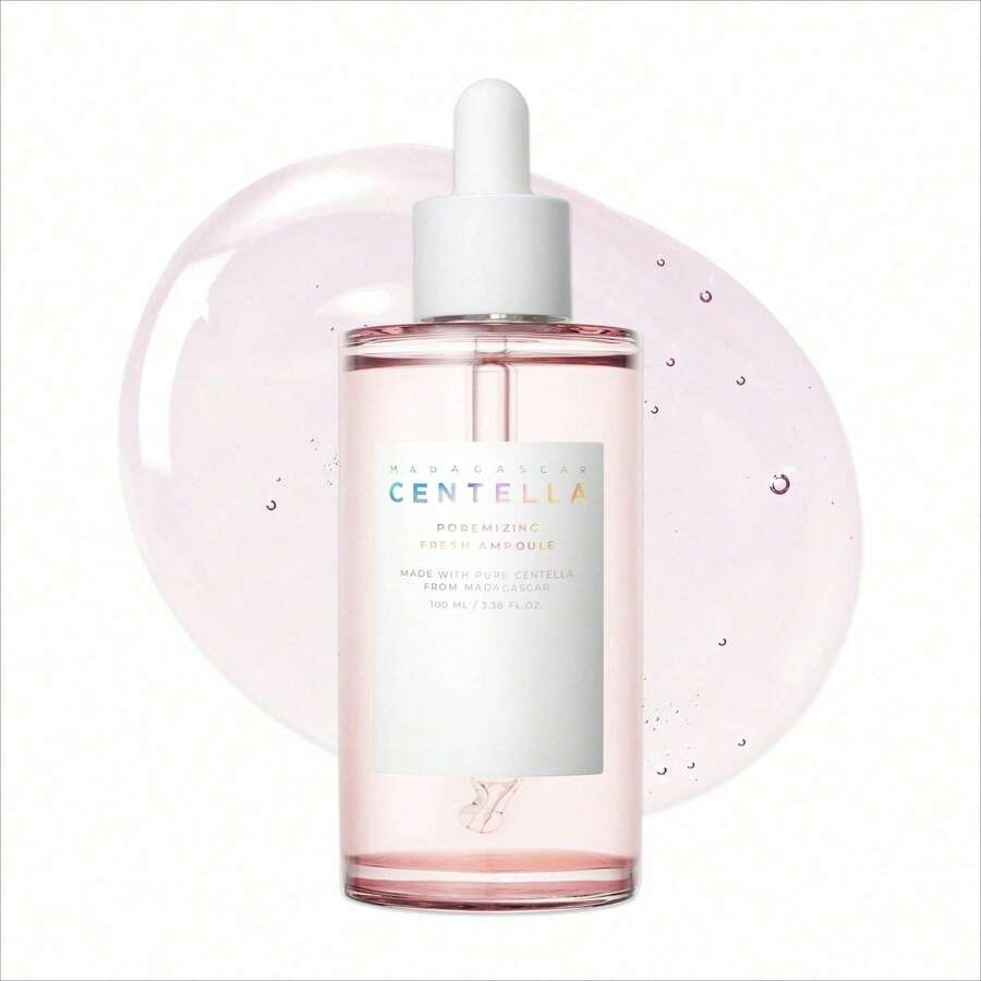 Madagascar Centella Asiatica Ampoule Essence Pore-Refining Refreshing Ampoule | Soothes And Moisturizes | Suitable For Oily And Combination Skin, Hydrates And Moisturizes Skin