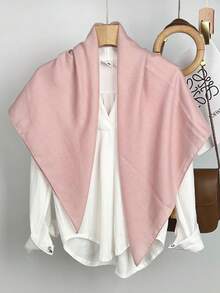 1 pièce Foulard en satin de soie synthétique de couleur unie pour femmes, foulard carré simple, élégant et polyvalent, convient pour le port quotidien, les sorties, les rendez-vous, les rassemblements, les banquets - Multicolore - Voir 8