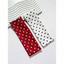 1pc/2pcs/3pcs Women Elegant Sweet Polka Dot Print Elastic Fabric Dot Sports Headband, Suitable For Daily, Fitness, Running, Yoga, Sweat-Absorbing Hair Band Headscarf, Fashion Hair Accessory, Bohemian Style Headband, Elegant Fall Winter Hair Accessories For Women Bows For Vacation Outfits Woman - 多色的 - 查看 11