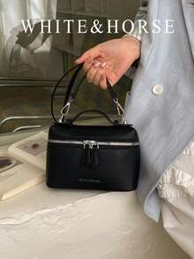 Niche Versatile Handbag For Women, New Arrival Spring Season Elegant Commuter Box Shoulder Crossbody Bag - Black - View 1