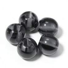 5 hạt cườm giả ngọc bích acrylic hai màu, lỗ lớn, 16mm, họa tiết da báo thời trang, nhiều màu sắc, làm thủ công DIY dùng để trang trí điện thoại, túi xách, quần áo, mũ nón. - Họa tiết da báo hai tông màu - Xem 16