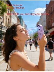 1pc Mini Handheld Fan, Only 4.33inch Mini Fan. Type-C Fast Charging With 2000mAh Large Capacity Battery. Ultra-Long Runtime, Ultra-Strong Airflow. Compact Design, 100 Wind Speed Levels. Convenient For Outdoor Use, Travel, Shopping, Camping, Portable, Keep Cool Anytime. Ideal Gift For Ladies, For Yourself, Family, Friends, Thoughtful Present, Caring Companion.,Outdoor,Garden,Travel Essentials,Portable Essentials,Beach Essentials,Graduation Season,Commencement,Graduation Ceremony,Graduation Gift,Graduation Present,Graduation Gift,Graduation Present,Congrats Grad,Congratulations Graduate,Valedictorian,Finish School,Graduation Party,Outdoor Essentials,Travel Portable,Hiking Essentials,Camping Essentials,Portable Tools,Summer Essentails,Summer Portable - Multicolor - View 8