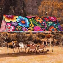 1 pieza Dosel floral bohemio - Toldo portátil y ligero para sombra al aire libre, adecuado para playa, camping, jardín, picnic. Para todo el año, montaje rápido (sin incluir los postes), aplicable para balcón, piscina y talla grande - A - Ver 8