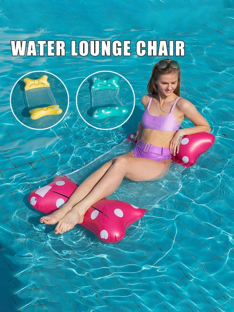 Nuevo Hamaca inflable de PVC para uso acuático. Plataforma flotante de estilo lazo plegable.