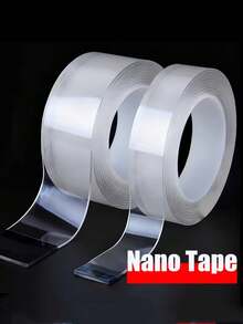 High Viscosity Transparent Double-Sided Tape, Suitable For Walls And Cars, Residue-Free Strong Acrylic Adhesive, Heat Resistant, No Damage, Universal Anti-Slip Sticker, Heavy Duty Tape - White - View 1