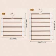 Bộ 2 móc treo quần bằng thép không gỉ, giá treo quần nhiều tầng không nhăn, móc treo quần gấp gọn đa chức năng. - Nhiều màu - Xem 13