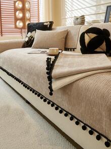 1 chiếc vỏ đệm sofa bằng vải chenille mềm mại, bảo vệ ghế sofa đa năng dùng được quanh năm, đệm sofa chống trượt tối giản hiện đại, chống bụi và có thể giặt được, màu kaki tươi mát và mềm mại, thân thiện với thú cưng, phù hợp với sofa góc, phòng ngủ, văn phòng, phòng khách. - Màu Khaki - Xem 5