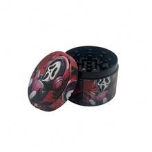 1pc Metal Grinder Design Spice Grinder, Herb Grinder, Portable Grinder, Manual Grinder - Ghost Face Heart - View 2