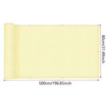 阳台隐私屏风罩，不透明围栏遮挡隐私，紫外线防护罩，适用于公寓栏杆、户外露台、平台、门廊 - 灰色 - 彩色 - 查看 23