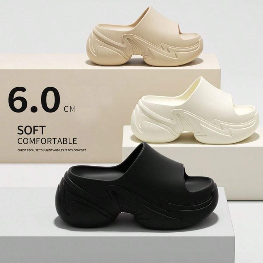 2026 New Women's Thick Sole Slippers, Summer Height-Increasing Home & Outdoor Wear, Anti-Slip Beach EVA Sandals With Soft Cushioning - Women's Slippers - View 1