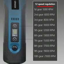 7.4V Lithium Power Electric Grinder, Compact Handheld Engraving Tool, Portable Rotary Kit For Polishing Drilling Grinding Jade Stone Crafting - Dusty Blue - View 6