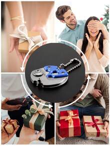 1pc Men's Outdoor Mini Folding Knife Keychain, Multi-Functional Portable Pocket Knife For Camping, Hunting, Backpack Decoration, Car Key Chain, DIY Accessory, Boyfriend Birthday Gift - Multicolor - View 11