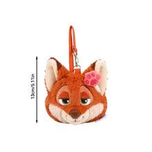 Disney 迪士尼《疯狂动物城》尼克和朱迪手提包挂件，狐狸和兔子毛绒玩偶，男女通用手提包挂件，零钱包，便携钥匙扣，节日礼物 - 彩色 - 查看 5