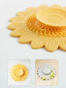 1 cái/2 cái Nắp cống hình hoa hướng dương, chống mùi hôi và côn trùng, gioăng silicon, nút chặn cống bồn rửa nhà tắm và nhà bếp để ngăn tóc và mảnh vụn làm tắc nghẽn. - Nhiều màu - Xem 5