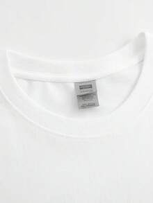 Camiseta de manga corta para hombre de talla grande, ideal para fiestas de Navidad, diseños de San Valentín y atuendos de Año Nuevo. Lavable a máquina, adecuada para todas las estaciones. Tallas disponibles: L-5XL, TALLA GRANDE. - Blanco - Ver 3
