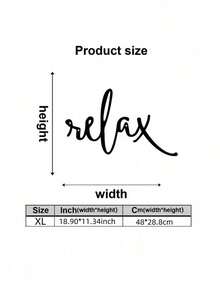 1pc Black Metal "Relax" Wall Decor Inspired By Art Deco - Modern Bathroom Decor Sign - Hanging Bathroom Decoration - Wall Mounted Iron Sculpture, Home Decor Accent, Room Decoration, Wall Art Gift, Birthday & Graduation - Nhiều màu - Xem 8