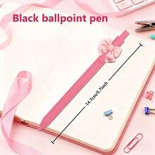 Bộ 4/6/10 bút bi hình nơ, bút bi rút màu hồng chủ đề nơ, thích hợp làm quà tặng tiệc tùng, đồ dùng học tập và văn phòng phẩm, dụng cụ viết cho trường học và văn phòng. - Hồng - Xem 3