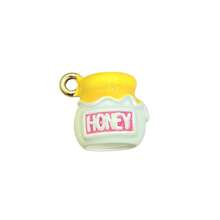 1 件甜点系列 DIY 首饰吊坠，布丁/肉桂卷/冰淇淋/蜂蜜罐/心形珐琅元素，可爱少女风百搭吊坠配件 - 食物 - 查看 9