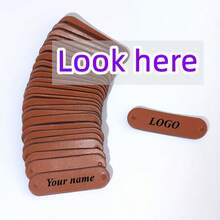 Customizable Name Tags, PU Leather Labels With Rounded Corners And Pre-Cut Holes, Durable Style, Suitable For DIY Clothing, Bags, Hats, Jeans, Crafts, And Gift Wrapping - Multicolor - View 4