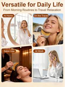 Bàn chải massage mặt dẫn lưu bạch huyết, bàn chải làm thon gọn cằm đôi, thiết kế công thái học định hình đường nét da, giảm mệt mỏi. - Xem 7