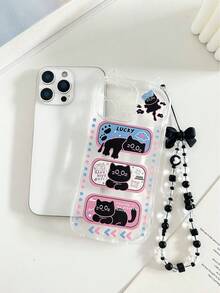 Funda protectora de teléfono suave y a prueba de caídas con diseño de gato de dibujos animados compatible con iPhone 17/ 17 Pro/ 17 Pro Max/P15 Pro Max, nueva funda protectora de moda para mujeres para iPhone 14 Pro Max, P13/XS/XR, P11/7 Plus 8P/78ES2, con orejas de gato y diseño transparente y grueso - Multicolor - Ver 8
