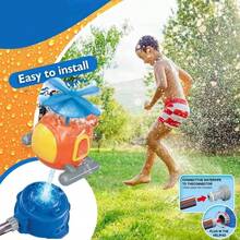 Helicopter Water Sprinkler Toy For Kids, Summer Outdoor Backyard Water Play, Flying Sprinkler With Adjustable Height, Easy To Install, Fun Family Water Game For Boys And Girls Halloween & Christmas Gift - Multicolor - View 10