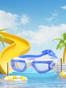 Swimming Goggles For Pool, High Definition, Waterproof, Anti-Fog, Suitable For Men And Women, Equipped With Integrated Waterproof Earplugs, Compact Swim Goggles - Multicolor - View 9