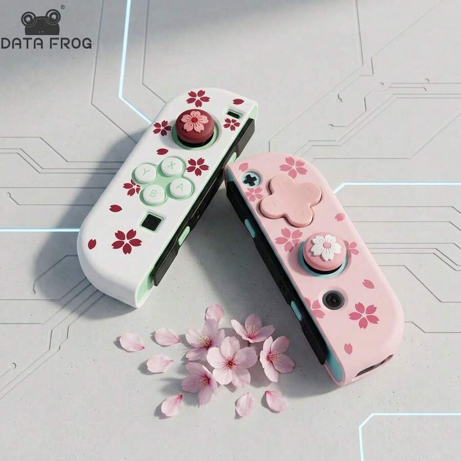 DATA FROG Joy-Con 按键贴纸 Switch NS 方向键贴纸 彩色猫爪摇杆帽 控制器配件 - 查看 1