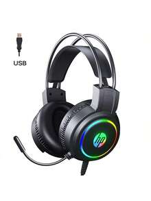 HP H100 Gaming Headset With 50mm Driver Unit, Immersive Sound, RGB Lighting Effects, Full-Ear Coverage Design - View 11