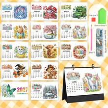 2027 Calendrier de peinture de diamant à motif mignon pour les vacances, Calendrier du Nouvel An, Calendrier de bureau, Chaque page a des motifs différents, Fait main créatif, Support de calendrier pour décoration de bureau, salon, Décoration de vacances, Cadeau pour petite amie, Cadeau sincère, Cadeau parfait, Cadeau de Nouvel An, Cadeau de Noël - Ensembles - Voir 27