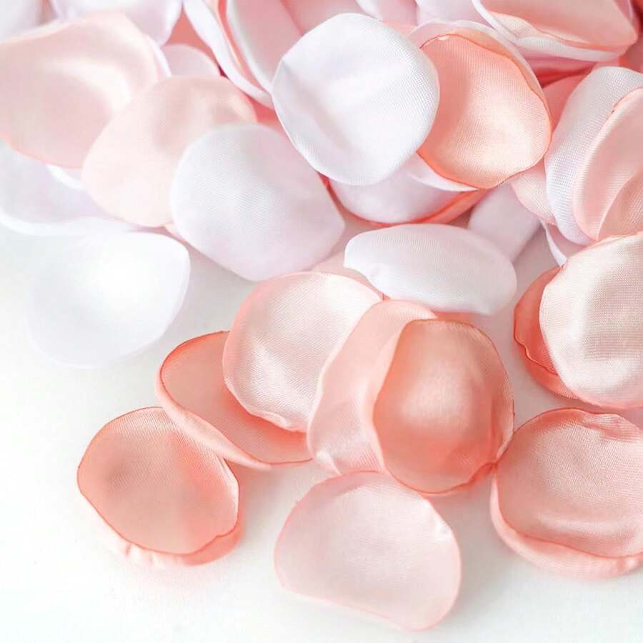 150/300/600片丝绸玫瑰花瓣，美丽逼真的散落玫瑰花瓣，浪漫夜晚装饰，婚礼派对装饰人造花瓣（灰粉色） - Gray Pink - 查看 1