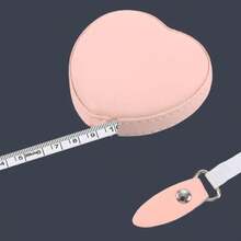 1pc Retractable Heart-Shaped Tape Measure, 1.5M/60in, Waist Circumference Measurement, Portable Household Use - A - View 9