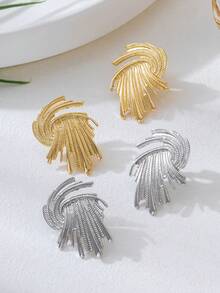 1 Pair Exaggerated Fashion Firework Design Earrings, Suitable For Women's Daily Wear - Earrings - View 6
