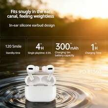REMAX Bluetooth Earphones, Compatible With Apple & Android, High-Definition Surround Sound, Type-C Fast Charging, Semi-In-Ear Lightweight Design, Suitable For Daily Commute & Workout, Ultra-Low Latency - View 4