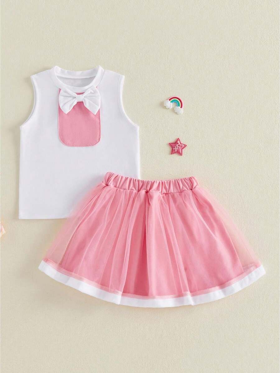 Baby Girls Tank Top Co-Ords - 粉色 - 查看 1