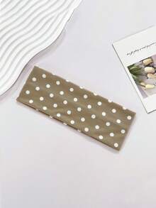 1条新款波点瑜伽弹力发带，时尚波点化妆发带，运动健身吸汗带 - 彩色 - 查看 9