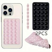 Giá đỡ điện thoại bằng silicon kiểu giác hút, 28 giác hút riêng biệt không cần keo dán, có thể tái sử dụng, hai mặt, thích hợp dùng khi trang điểm, tập thể dục, tắm, lái xe, nhà bếp. Quà tặng mùa xuân. - Nhiều màu - Xem 32