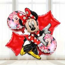 34pcs Mouse Shaped Foil Balloon Set, Latex Balloons, Birthday Party Decorations, Suitable For Birthday Party, Mother's Day, Graduation Ceremony, Party, Holiday, Daily Gathering, Back To School Season, Christmas Party And Other Occasions - Multicolor - View 4