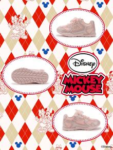 Disney 米奇官方授权联名款 | 一双儿童运动鞋，适合日常、节日、运动和户外活动穿着。穿着舒适贴合脚型，防滑、耐磨、透气。（男童运动鞋、男童板鞋、儿童运动鞋、女童运动鞋、女童板鞋） - 粉色 - 查看 4