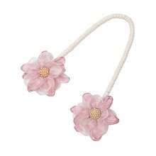 1/2 Stück realistische Rosenblumen Vorhanghalter, Vintage romantische Vorhangseile, lebensechte florale Vorhanghalter, elegantes Design, ohne Bohren erforderliche dekorative Vorhangaufhängung, geeignet für Schlafzimmer, Wohnzimmer, Hochzeit, Jahrestag Dinner Dekoration, Gartenstil - Verschiedenfarbig - Übersicht 13