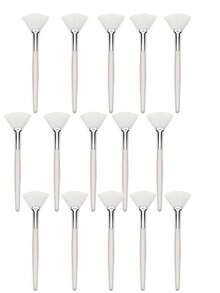 15pcs Fan-Shaped Soft Bristle Face Mask Brushes, Acid Coating Brushes, Cosmetic Skincare Tools, Suitable For Mud Masks - Multicolor - View 7