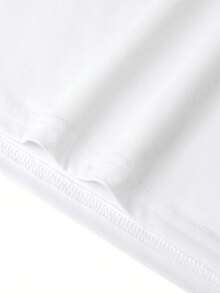 Made In Japan, Spring/Summer Cotton, Round Neck, Loose Fit, Versatile, Simple, English Print Short-Sleeve T-Shirt - White - View 5