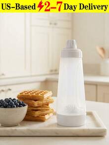 [Delivery Within 2-7 Days In The United States]1PC Pancake Batter Dispenser With Whisk Ball & Stand Base - Easy To Operate, User-Friendly, Time-Saving, Durable, Large Capacity, Easy To Clean, Detachable Base, No-Mess Batter Mixer Dispenser, Versatile For Pancakes, Crepes, Waffles, Muffins, Qatayef, Cupcakes & More, Effortless Batter Distribution For Uniform Shapes & Sizes, Suitable For Home Kitchen, Breakfast Prep, Baking Parties, Family Brunch & Holiday Gatherings, Sturdy Construction For Long-Lasting Performance, Hassle-Free Cleaning & Storage With Detachable Components, Ideal For Home Bakers, Cooking Enthusiasts, Breakfast Lovers, Busy Parents & Party Planners, Perfect Gift For Housewarming, Mother's Day, Birthday & Baking Fans, Streamlines Baking Process & Reduces Kitchen Clutter, Compatible With Various Batter Types, Compact Design Fits Any Countertop, Must-Have Baking Accessory For Effortless & Fun Cooking Experience,Baking Supplies,Kitchen Items,Kitchen Gadgets(White) - Multicolor - View 2