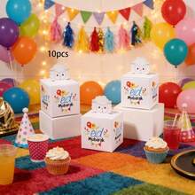 10pcs/Pack Eid Al-Adha, Eid Mubarak Party Favor Gift Candy Paper Box, Small Dessert Box, Chocolate Paper Box, Cute Lamb Design - View 13