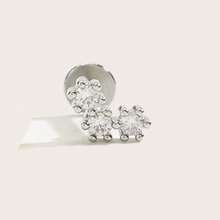 1 Pair Fashionable Minimalist Square Crystal Stud Earrings, Suitable For Daily Wear - Diamond - View 7