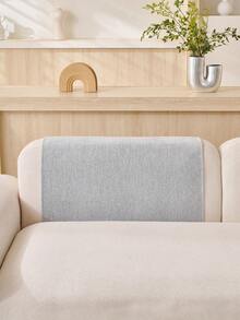 1pc Solid Color Faux Wool Sofa Cushion, Non-Slip All Season, Minimalist Style. Suitable For Living Room Slouchy Home Decor, Machine Washable Sofa Cover, Anti-Pet Scratch, High-Quality Feel. - Light Grey - View 6
