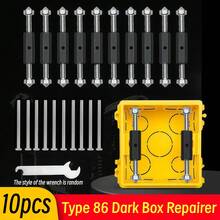 Bộ dụng cụ sửa chữa hộp điện loại 86 màu đen (10 chi tiết), bao gồm 10 ốc vít và 1 cờ lê (kiểu ngẫu nhiên), lý tưởng để sửa chữa hộp điện bị hỏng. - Xem 10