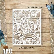 Plantillas florales reutilizables, adecuadas para arte de pared DIY, scrapbooking y estampado en relieve - Plástico PET duradero, fácil de usar, plantilla de 10 pulgadas x 8 pulgadas - A - Ver 4